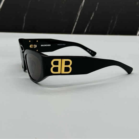 NEW BB0324SK 002 BALENCIAGA BLACK WOMEN BALENCIAGA SUNGLASSES BB0324SK - Picture 7 of 12